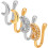 Mlins 4 Falsche Nasenringe 1,1x1 Cm 6