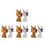 8 Pcs Bobblehead Dog Model For Car Dashboard Decoration 8