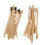 40 Pcs Disposable Bamboo Toothbrushes For Home Use Black White 3