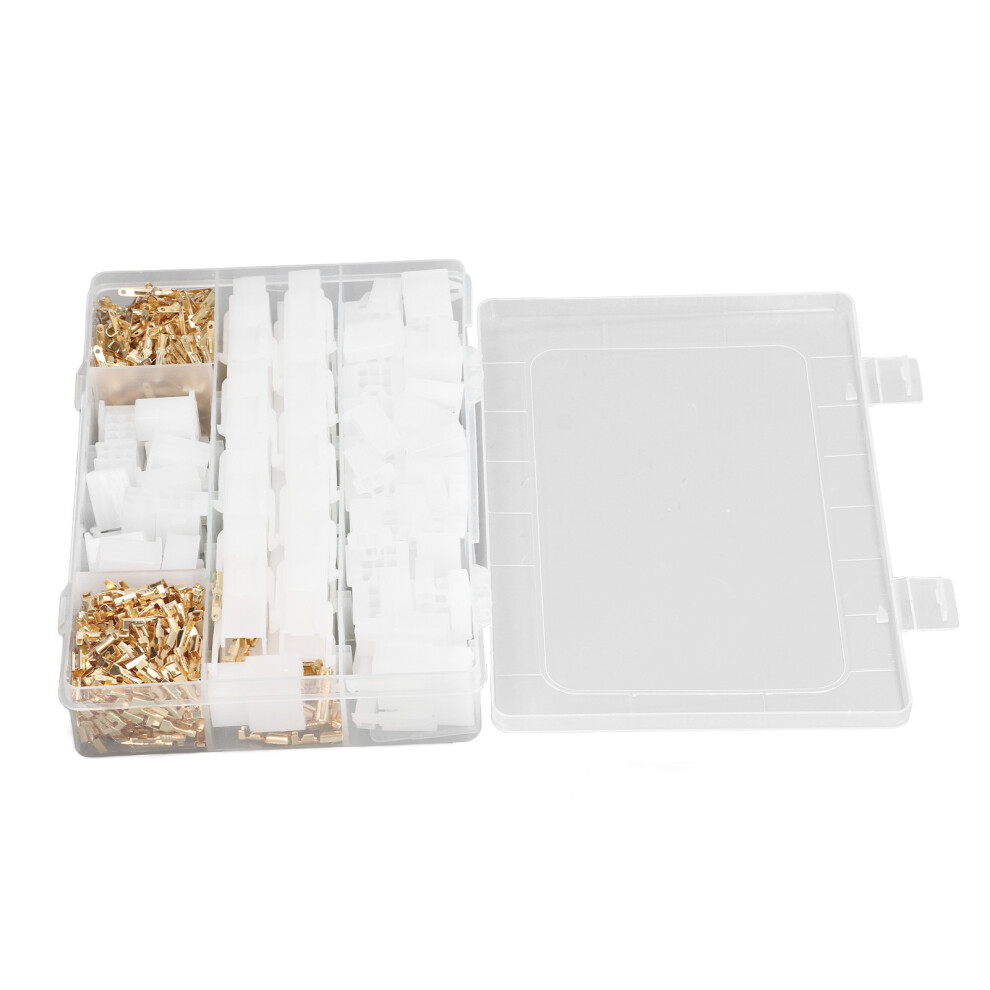 580Pcs Copper Terminal Connectors Set For Wiring, Male & Female Plastic Blocks 7641353606667