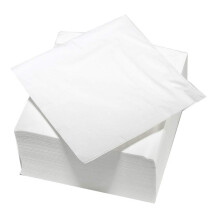 ECONX White Paper Napkins Party Serviettes 2-Ply Napkins 4-Fold Square 33 x 33cm Soft Tissue For Party Tableware BBQ x 200