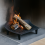 Small Cast Iron Fire Grate Logs & Coal Fireplace 1