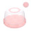 1 Set Kuchen Aufbewahrungsbox Tablett PP Rosa Mit Deckel 7