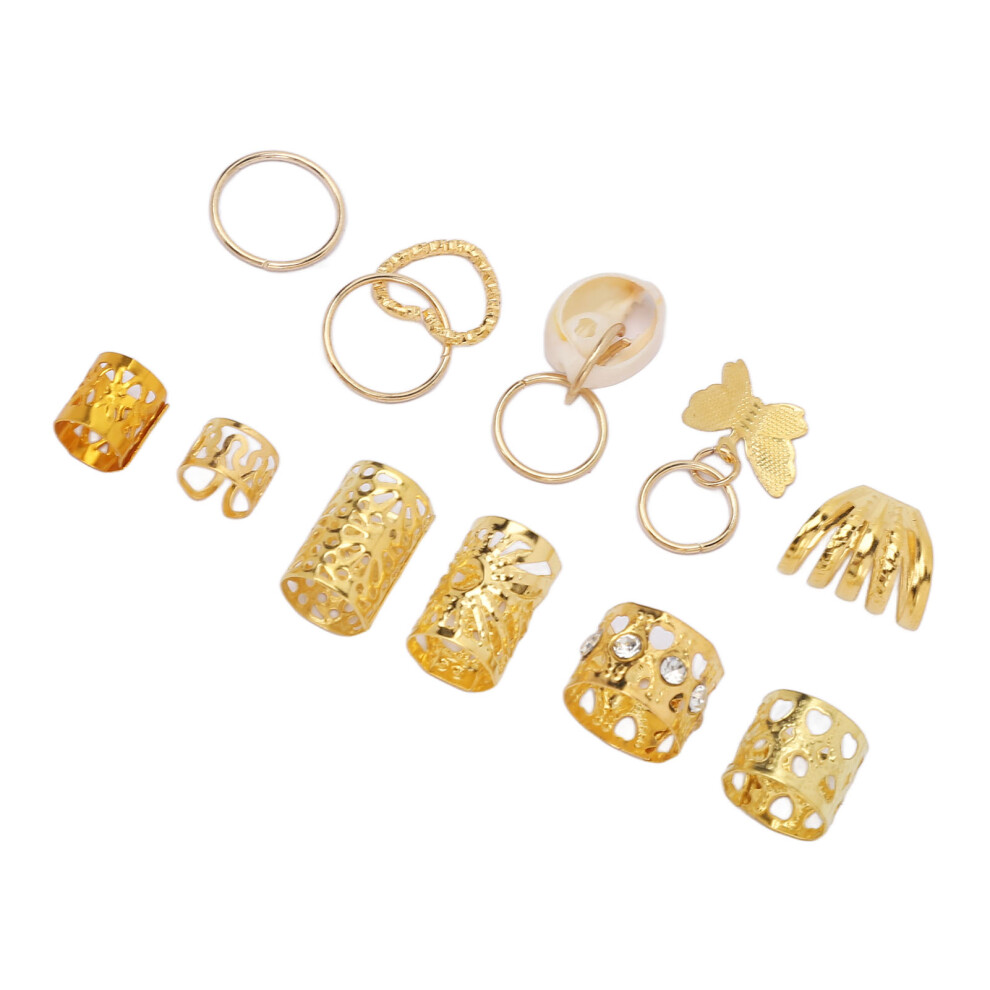 Unisex Gold Vintage Alloy Dreadlocks Beads Hair Jewelry For Weddings & Parties