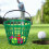 Basket Golfball Container Mit Halter Enthält Up 11