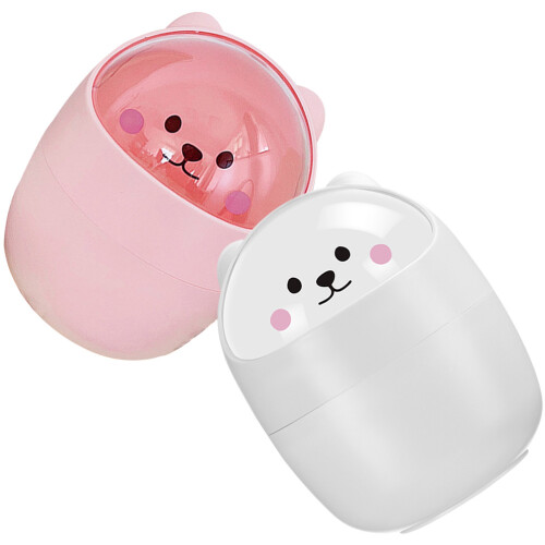 8 Pcs Cartoon Desktop Trash Can Small Garbage Bin 1
