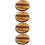 4Pcs Wood Teapot Lid Replacement Round Tea Kettle Cover 10
