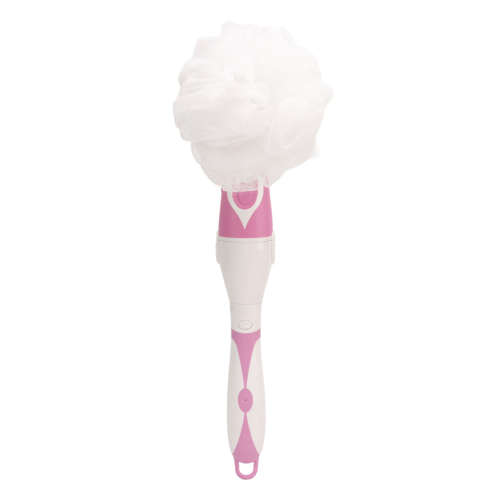 Electric Rotatable Body Scrubber Brush, Soft ABS, Long Handle, Exfoliating