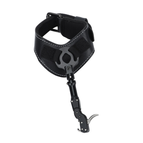 Adjustable 360 Compound Bow Release Aid with Soft Wristband Black