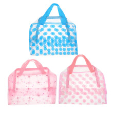 3Stk Bunte Transparente PVC Kosmetiktasche Reise Toilettenbeutel