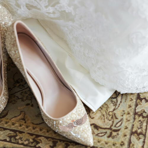 Raindrops Hoher Absatz Schuhclips Rose 2 2