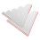 Tub Corner Transparent 1 Paar 8,7x7,5x0,2 Zoll 10