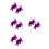 4Pcs Fascinator Headband 2Pcs Bohemia Hoops Violet 7