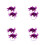 4Pcs Fascinator Headband 2Pcs Bohemia Hoops Violet 4