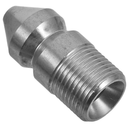 2Pcs 3/8 Male Thread Stainless Steel Sewer Nozzle For Pressure Washer 1