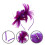 4Pcs Fascinator Headband 2Pcs Bohemia Hoops Violet 11