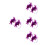 4Pcs Fascinator Headband 2Pcs Bohemia Hoops Violet 9