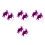 4Pcs Fascinator Headband 2Pcs Bohemia Hoops Violet 5