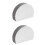 2Pcs Vertical Semicircle Tissue Dispenser Stainless Steel Napkin Holder 5