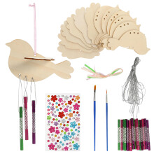 5 Sets Wood Wind Chime Making Material Colorful Tubes Diy