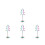 4Pcs Stainless Steel Christmas Tree Card Holder Display Stand 6