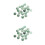 40 Pcs 1Cm Sticker Round Glass Patch Light Green 5