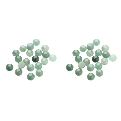 40 Pcs 1Cm Sticker Round Glass Patch Light Green 1