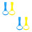 4St Baby Training Pull Rings Ergonomisch Speelrek PP Kleurenmix 5