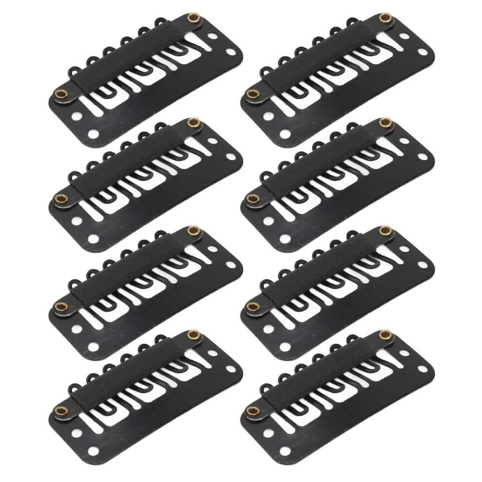 Unisex Snap Clips For Hair Extensions - 100Pcs U Shape With 6 Teeth