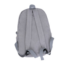 Mädchen Rucksack Corduroy Großraum Travel Campus Bag Hellgrau