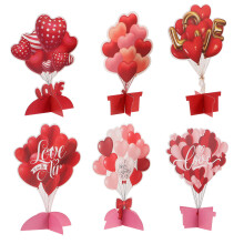6Stk 3D Grußklappe Pop Up Karte Für Hochzeitstag Muttertag