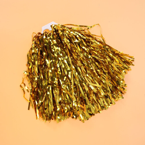 1Paire Pompons De Cheerleader Dorés En 1