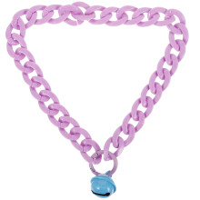 Verstellbares Katzenhalsband Acryl Lila Mit Glocke Attraktiv