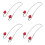4 Pcs Strawberry Hook Headrest Purse Hooks Car Back Seat 1