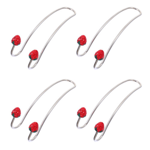 4 Pcs Strawberry Hook Headrest Purse Hooks Car Back Seat