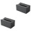 2 Pcs Dark Grey Plastic Wall Mounted Toilet Paper Holder 3