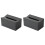 2 Pcs Dark Grey Plastic Wall Mounted Toilet Paper Holder 2