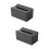 2 Pcs Dark Grey Plastic Wall Mounted Toilet Paper Holder 7