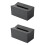 2 Pcs Dark Grey Plastic Wall Mounted Toilet Paper Holder 5