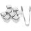 3Ensembles Accessoires Bar Pierres Whisky Réutilisables Argent 3