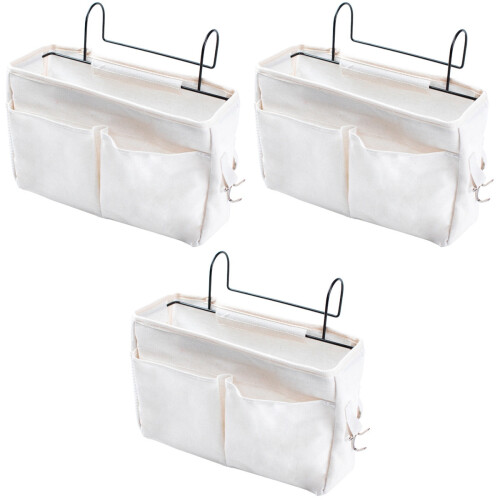 3 Pcs Simple Hanging Storage Bag For Dormitory Sundries 2