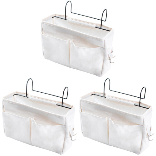 3 Pcs Simple Hanging Storage Bag For Dormitory Sundries 1