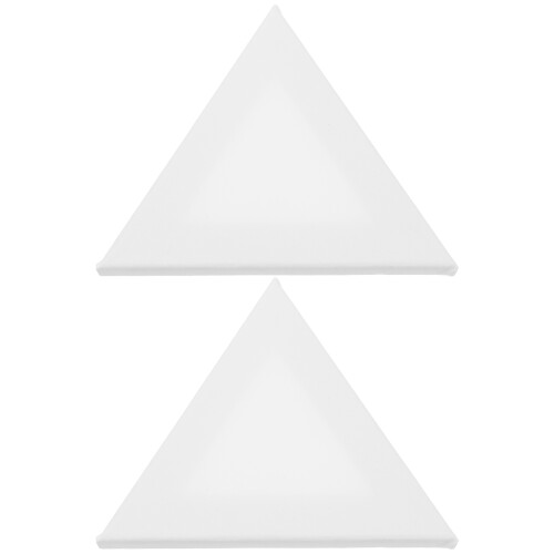 4 Pcs Irregular Acrylic Painting Frame Triangle White 20cm