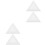 4 Pcs Irregular Acrylic Painting Frame Triangle White 20cm 3