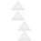 4 Pcs Irregular Acrylic Painting Frame Triangle White 20cm 7