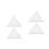 4 Pcs Irregular Acrylic Painting Frame Triangle White 20cm 4