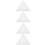 4 Pcs Irregular Acrylic Painting Frame Triangle White 20cm 5