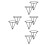 8 Pcs Triangular Hydroponic Rack For Plant Growth Observation 8