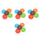 20 Pcs Round Button Shaped Silicone Cup Coasters Holders Non Slip 5