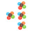 20 Pcs Round Button Shaped Silicone Cup Coasters Holders Non Slip 6